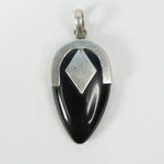 Load image into Gallery viewer, Black Onyx Silver Pendant : Big Drop