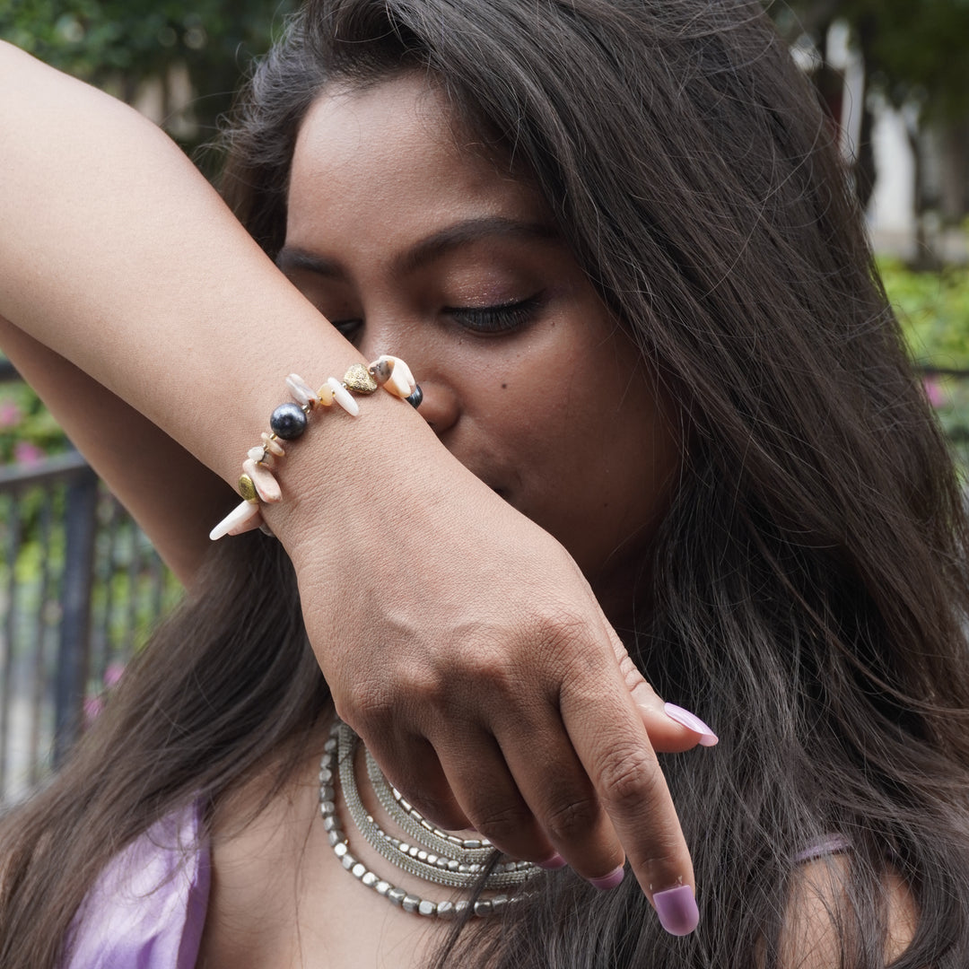 Stilbite Bracelet: Heart Charm