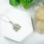 Load image into Gallery viewer, Ganesha Silver Pendant : Sitting on Simahasan