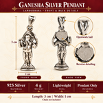 Load image into Gallery viewer, Ganesha Silver Pendant