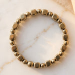 Load image into Gallery viewer, Golden Pyrite Bracelet: Smooth Edge