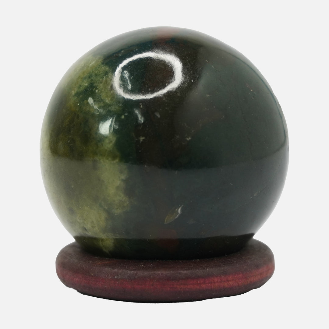 Green Moss Agate Sphere: Growth and Harmony