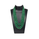 Load image into Gallery viewer, Green Quartz Necklace - Petal Beads 5 Layer