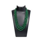 Load image into Gallery viewer, Green Quartz Necklace: Petal Beads 4 Layer