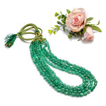 Load image into Gallery viewer, Green Quartz Necklace: Petal Beads 4 Layer