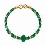 Load image into Gallery viewer, Green Aventurine Bracelet: Quad Pattern
