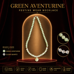 Load image into Gallery viewer, Green Aventurine Festive Wear Necklace