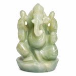 Load image into Gallery viewer, Green Jade Ganesha Idol