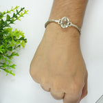 Load image into Gallery viewer, Green Amethyst Silver Bracelet