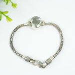Load image into Gallery viewer, Green Amethyst Silver Bracelet