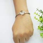 Load image into Gallery viewer, Green Amethyst Silver Bracelet