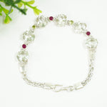 Load image into Gallery viewer, Green Amethyst Sliver Bracelet with Zircon