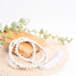 Load image into Gallery viewer, Howlite Japamala: Awareness and Emotional Expression Love Rocks