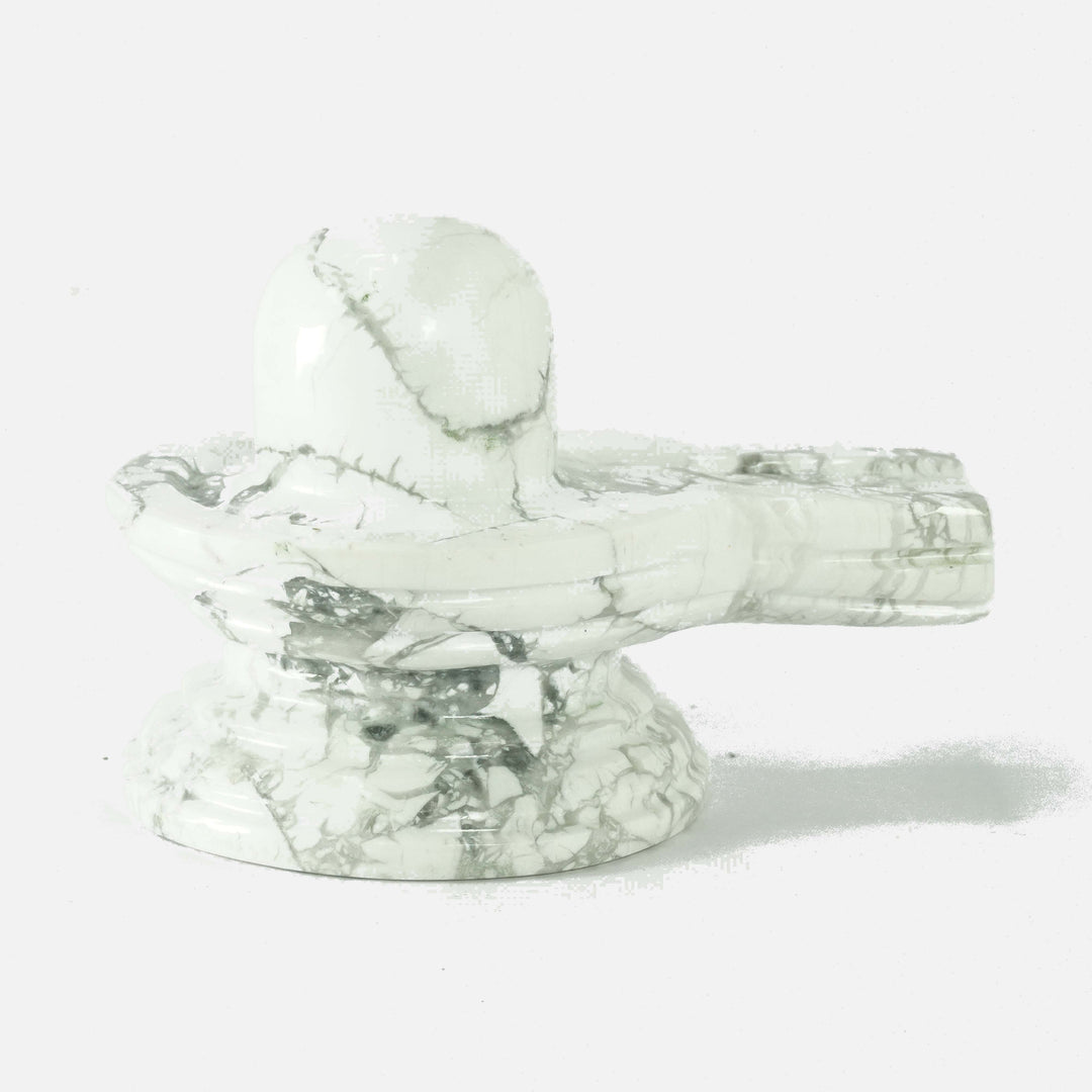 Howlite Jaldhara Shivalingam : 401-450 gms