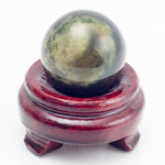 Load image into Gallery viewer, Green Moss Agate Sphere: Growth and Harmony