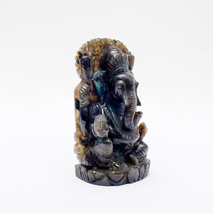 Labradorite Ganesha Idol