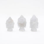 Load image into Gallery viewer, Clear Quartz Buddha Face Idol: Spiritual Awareness : 1-50 gms Love Rocks Idol