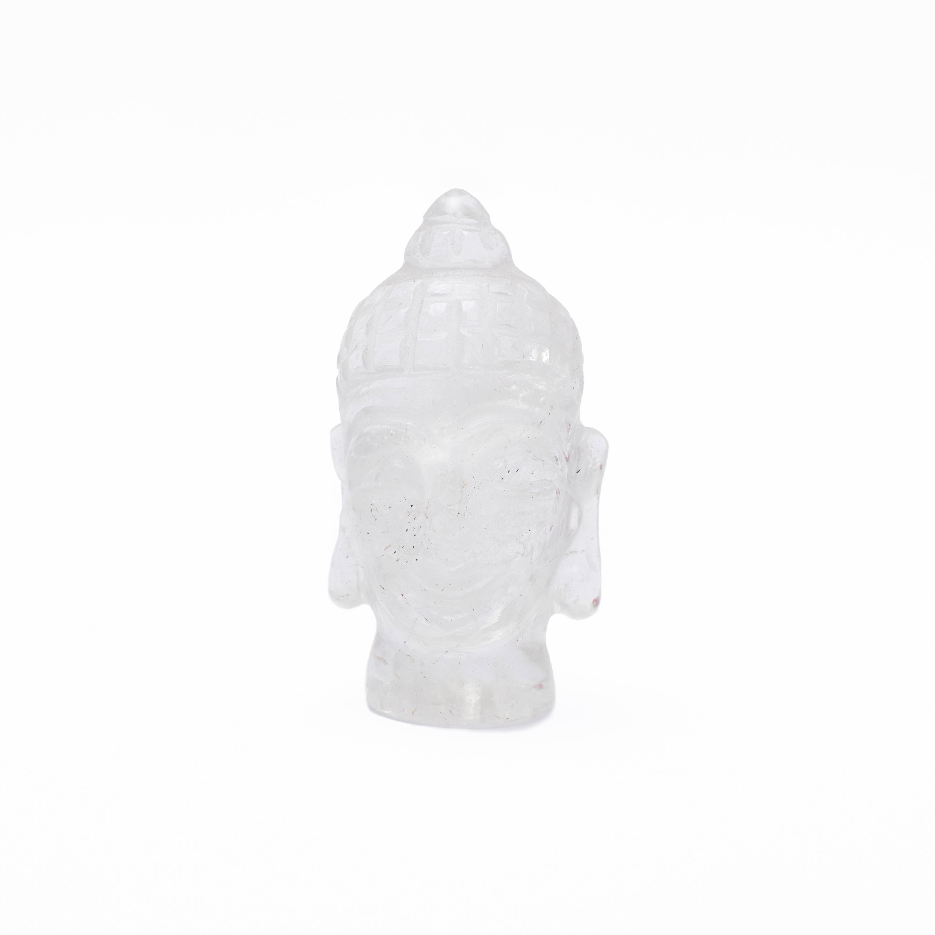Clear Quartz Small Buddha Face Idol