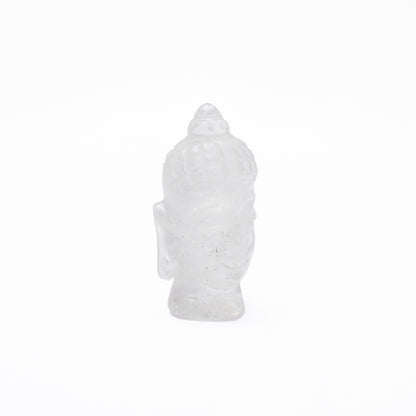 Clear Quartz Small Buddha Face Idol