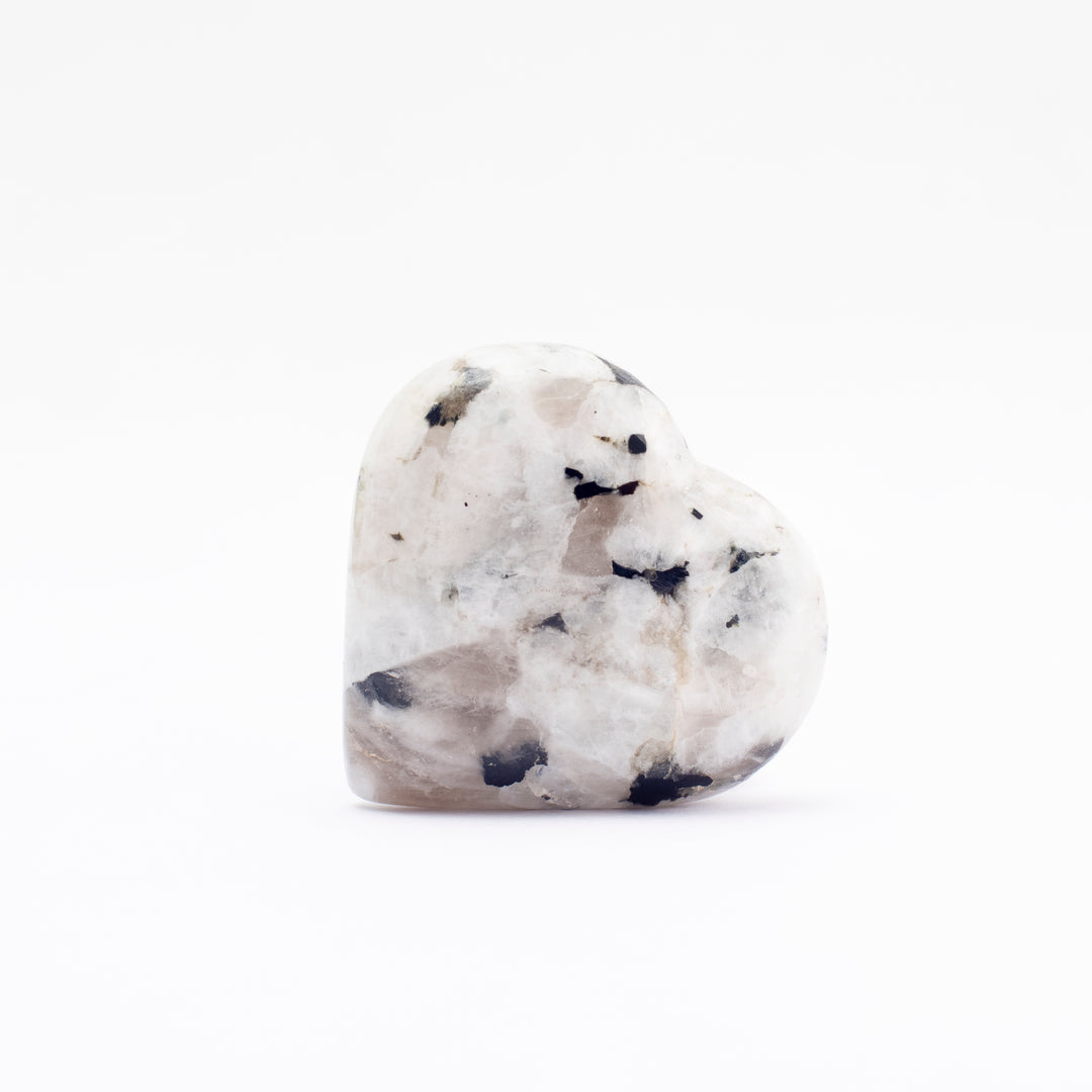 Rainbow Moonstone Natural Stone: Heart Shaped