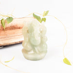 Load image into Gallery viewer, Green Jade Ganesha Idol: Improves Health Love Rocks Idol