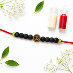 Load image into Gallery viewer, Karungali Om Charm Rakhi