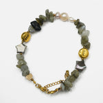 Load image into Gallery viewer, Labradorite Bracelet: Star Charms