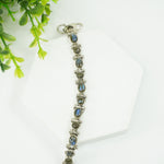 Load image into Gallery viewer, Labradorite Silver Bracelet - Round and Oval