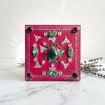 Load image into Gallery viewer, Lakshmi Yantra Crystal Grid: Green Onyx