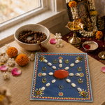 Load image into Gallery viewer, Lakshmi Yantra Crystal Grid: Red Jasper