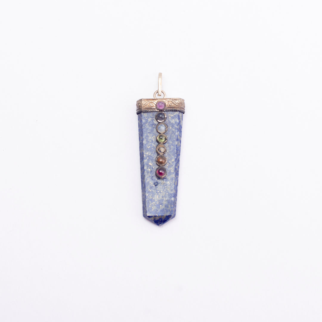 Flat Pencil with Chakra Stones Pendants
