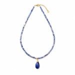Load image into Gallery viewer, Lapis Lazuli Necklace: with a Drop Pendant