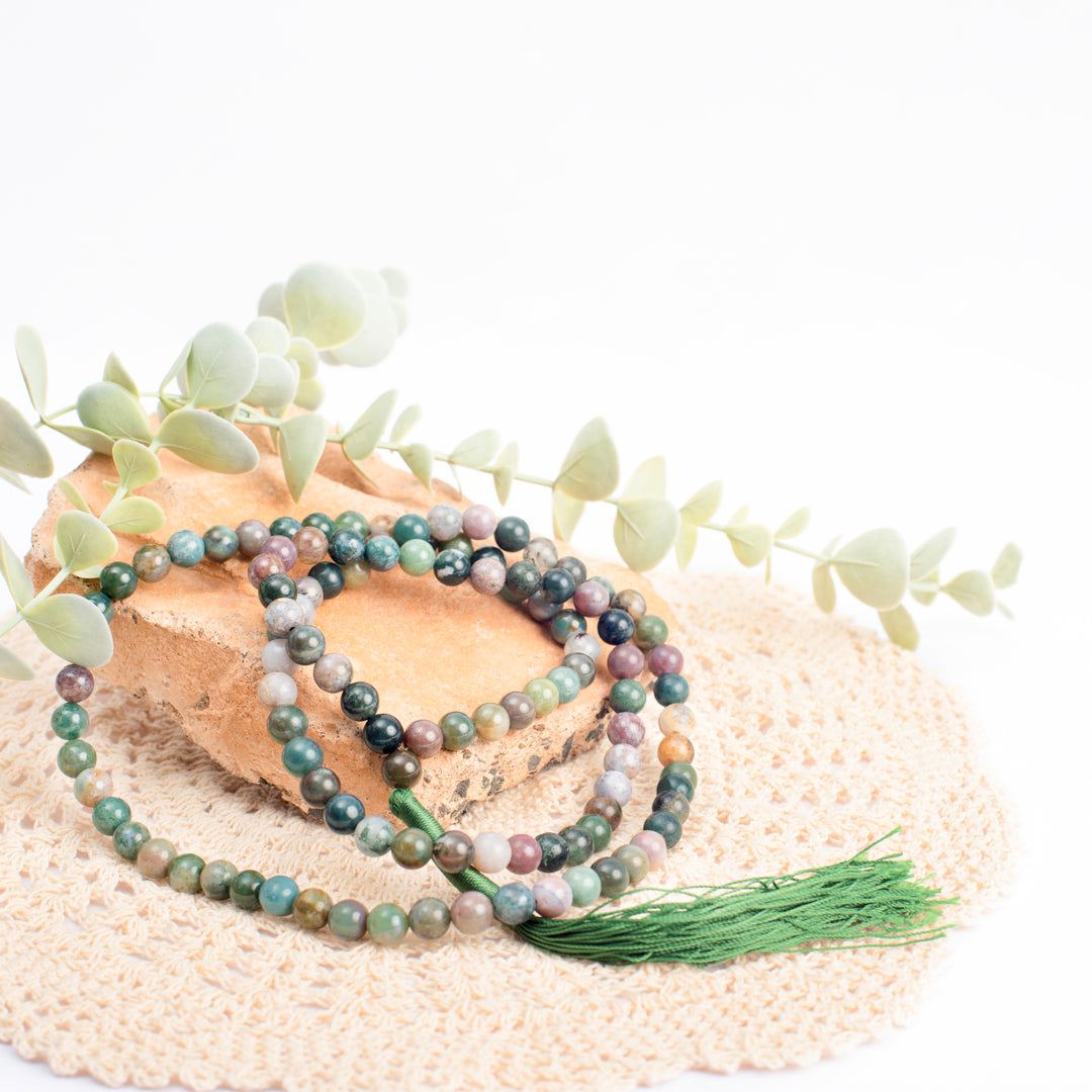 Mixed Agate Japamala: Stability and Balance