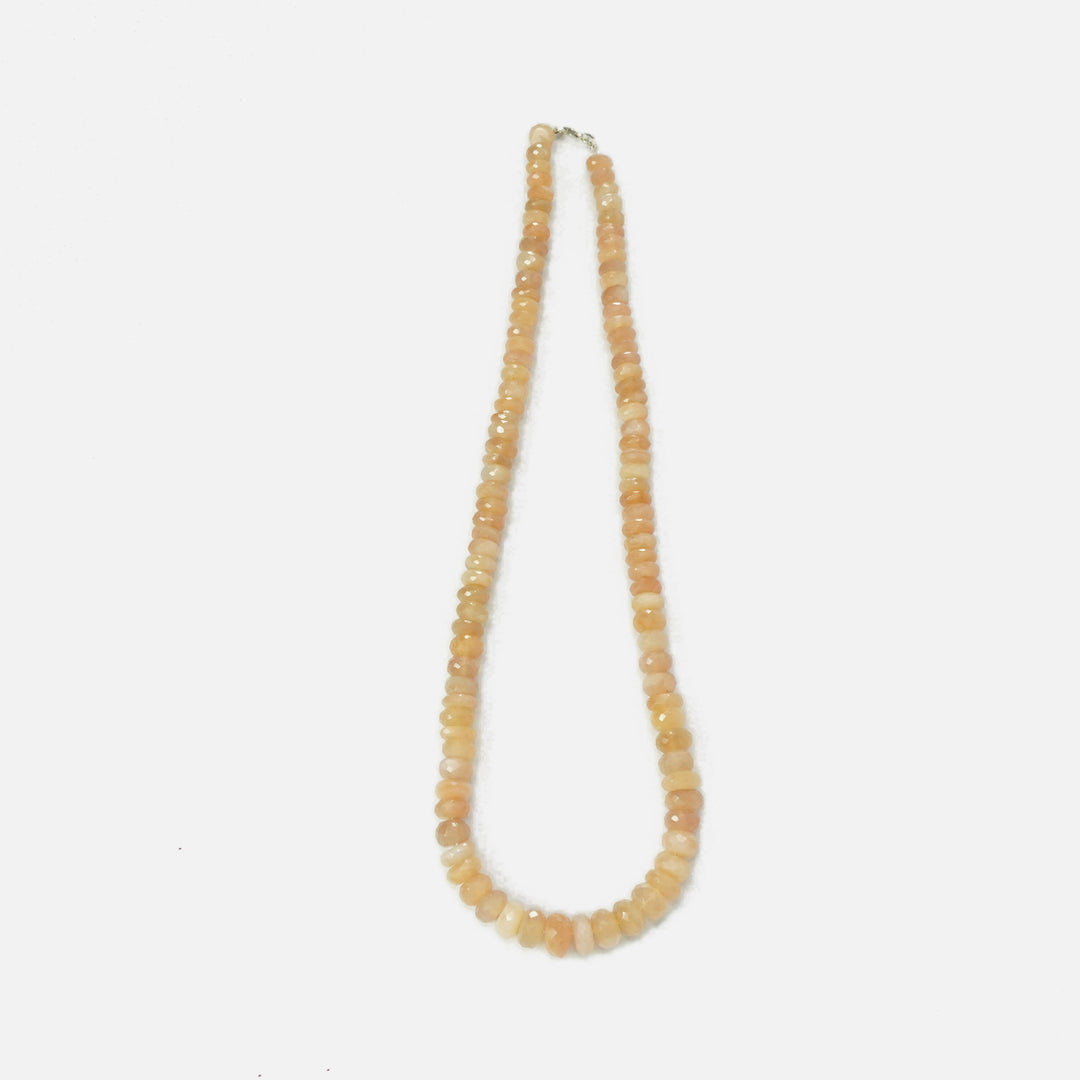 Moonstone Necklace - Oval Beads 1 Layer