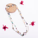 Load image into Gallery viewer, Multistone Multishaped Long Necklace Love Rocks Necklace