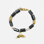 Load image into Gallery viewer, Obsidian Bracelet: Wings Charm