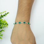 Load image into Gallery viewer, Onyx Green Silver Bracelet