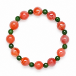 Load image into Gallery viewer, Red Agate Bracelet: Green Jasper Tiny Beads