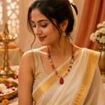 Load image into Gallery viewer, Red Aventurine Festive Wear Necklace