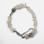Load image into Gallery viewer, Rose Quartz Bracelet: Lotus Charms