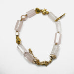 Load image into Gallery viewer, Rose Quartz Bracelet: Plus and Fish Charms