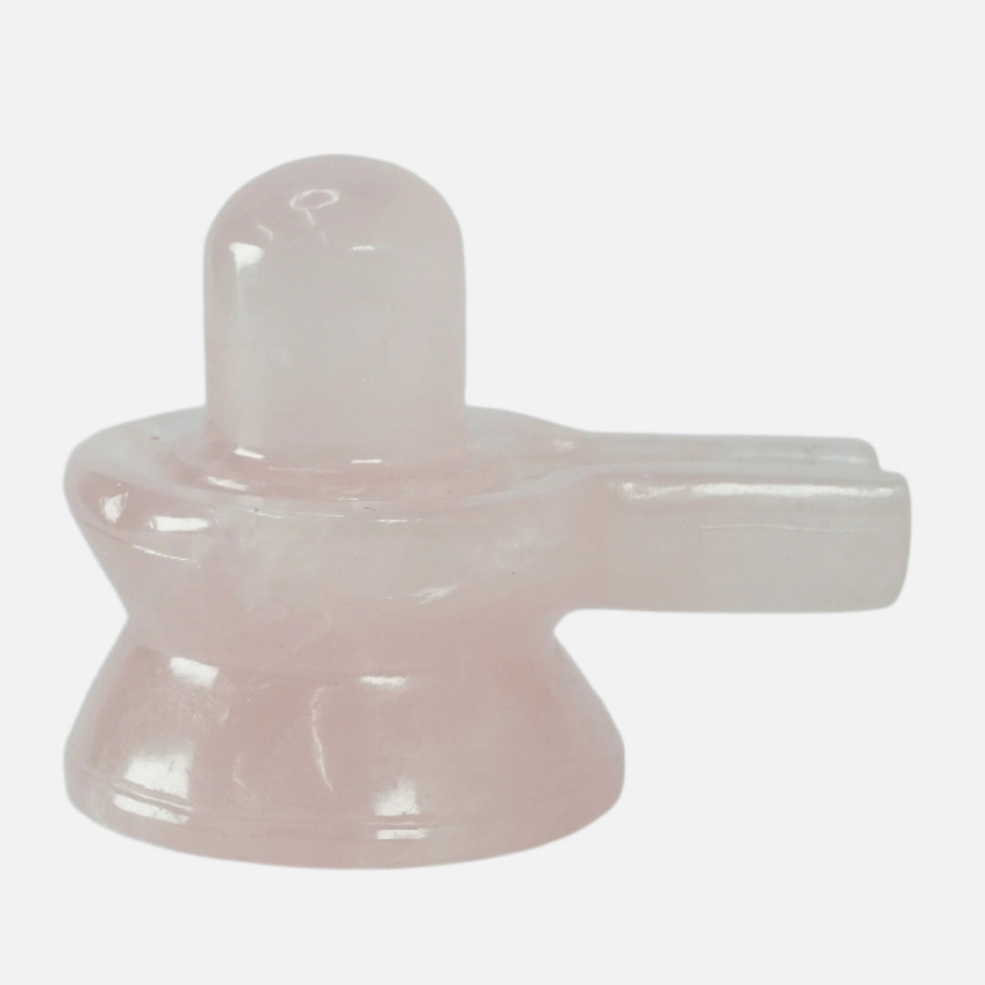 Rose Quartz Jaldhara Shivalingam : 101-150 gms