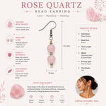 Load image into Gallery viewer, Rose Quartz Earings