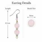 Load image into Gallery viewer, Rose Quartz Earings