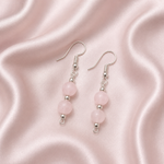 Load image into Gallery viewer, Rose Quartz Earings