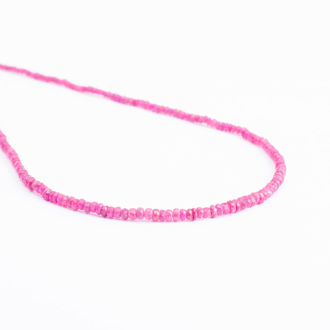 Ruby Semi Precious Necklace 2mm
