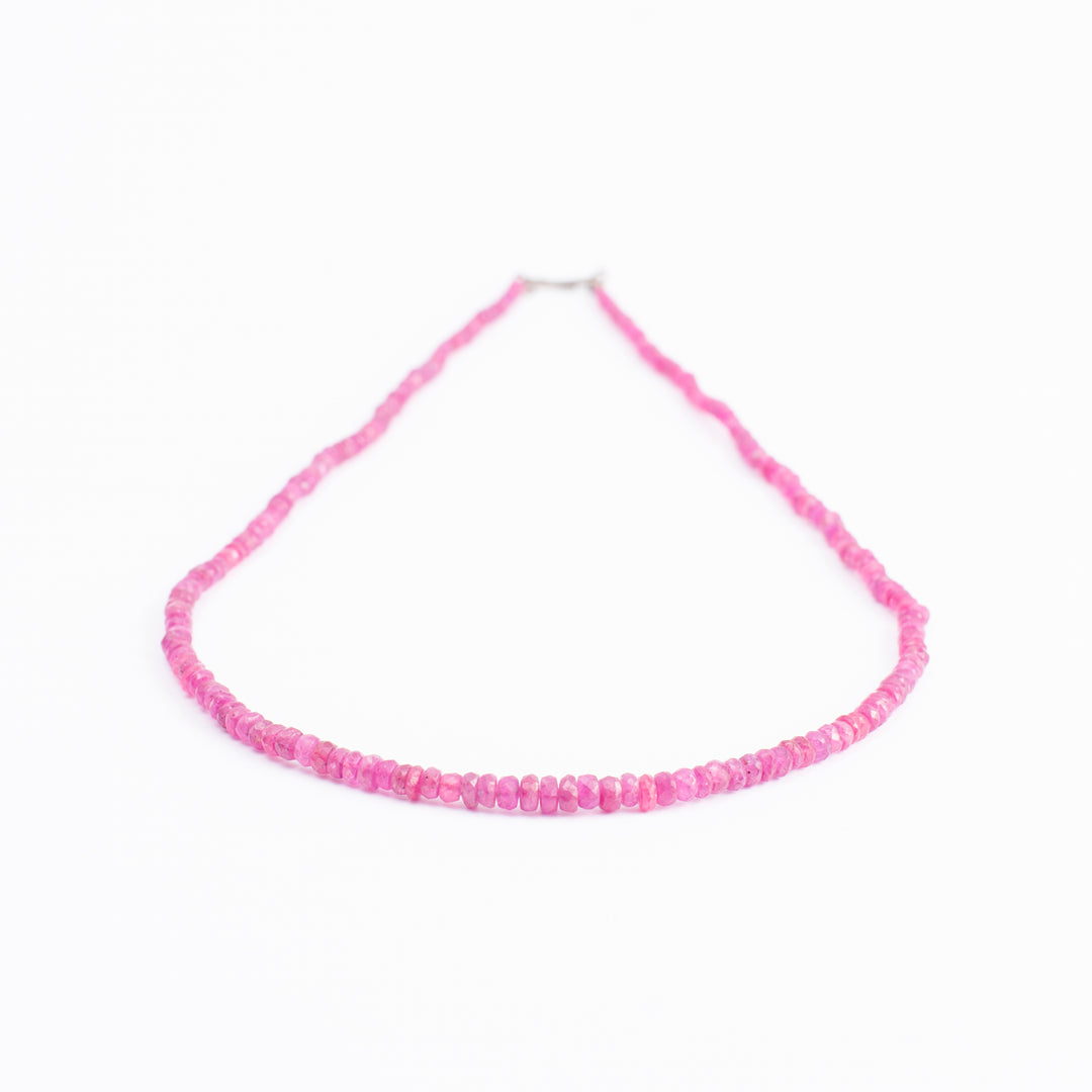 Ruby Semi Precious Necklace 2mm
