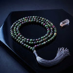 Load image into Gallery viewer, Ruby Zoisite Japamala : Round beads 8mm