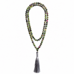 Load image into Gallery viewer, Ruby Zoisite Japamala : Round beads 8mm