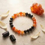 Load image into Gallery viewer, Orange Aventurine and Black Tourmaline